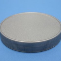 100mm 400 Silver Ribbed Cap with Breathable Induction Liner